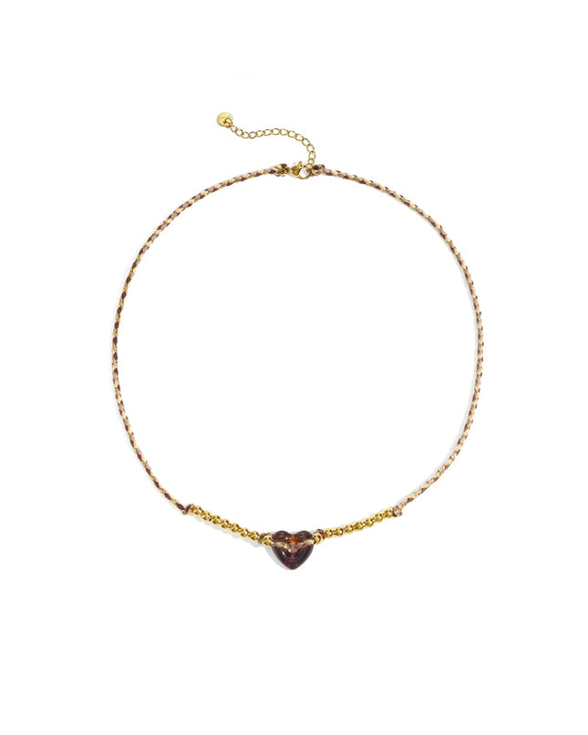 Polyester Beaded Necklaces Heart Casual Daily Simple Series Women's jewelry