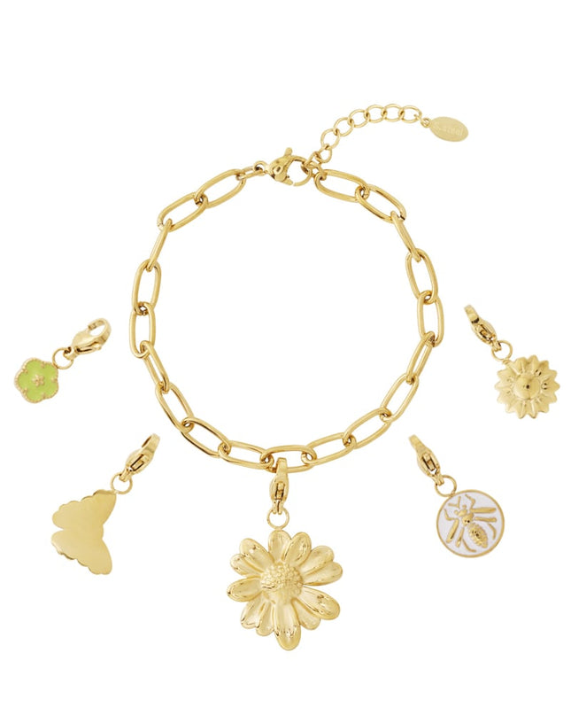 Gedetailleerde DIY-bloemarmband