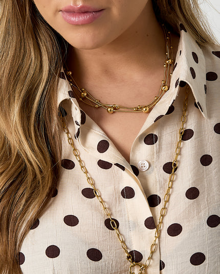 Ketting met lagen en polkadots