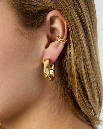 Oormanchetten van roestvrij staal, cirkel, Simple Daily Simple Series, damessieraden