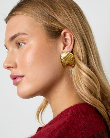 Stainless Steel Stud Earrings irregular shape Casual Daily Simple Series Women's jewelry