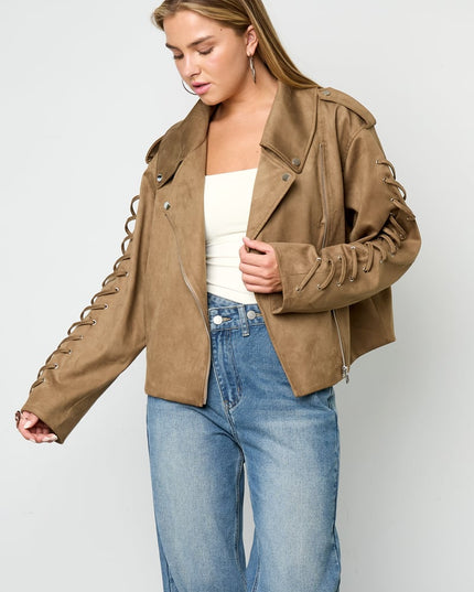 Laced Suede Jacket
