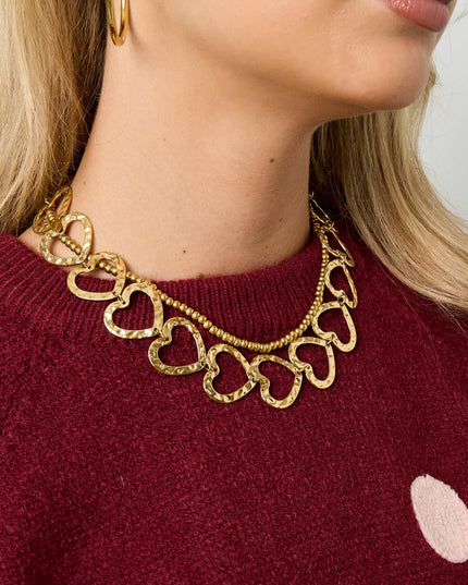 Roestvrijstalen kettingen met hart, casual, dagelijks, eenvoudig, serie, damessieraden