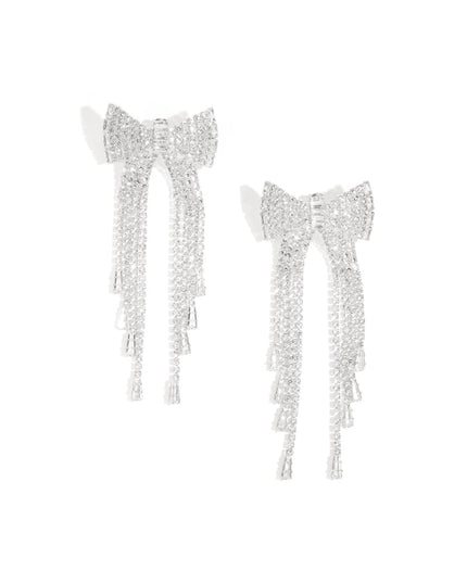 Koperen oorbellen met strik, elegante kerst, luxe serie, damessieraden