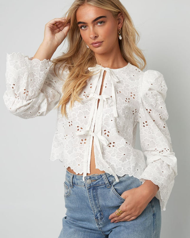 Crochet top with bows