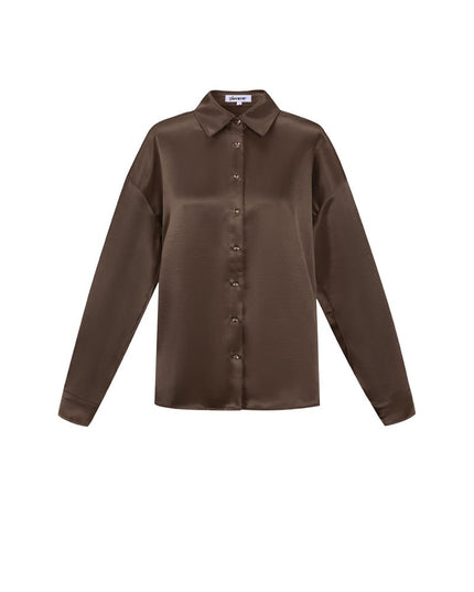 Blouse met zijden look