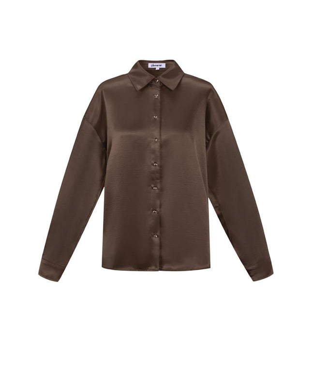 Blouse met zijden look