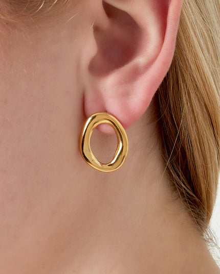 Moderne ovale oorbellen