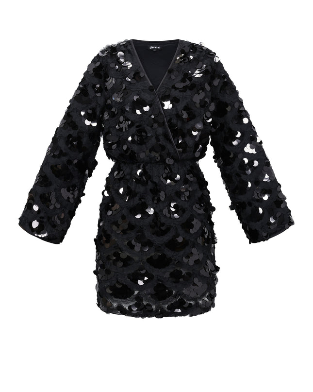 Polyestervezel (polyester) Minijurken Pailletten Elegante herfst-/winterkleding