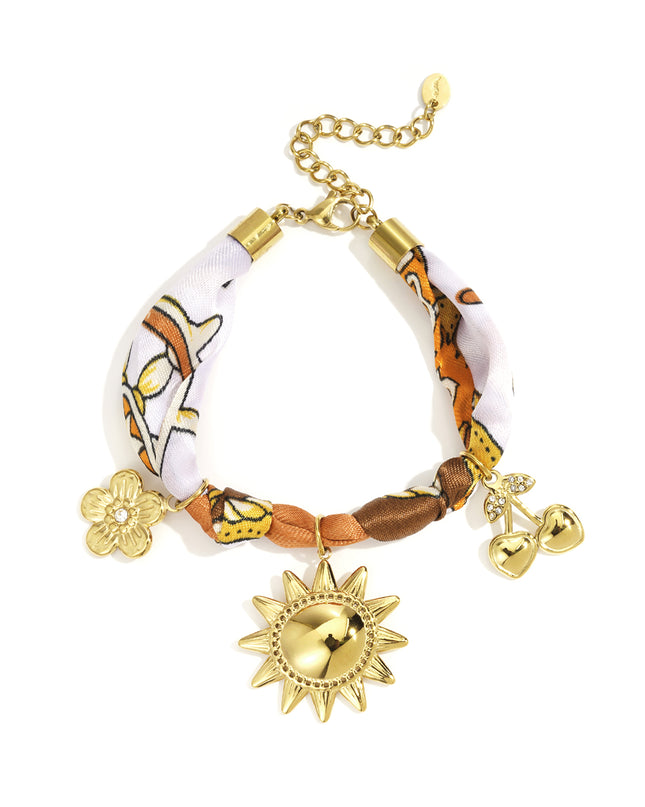 Armbanden met bedels van roestvrij staal, bloemen, casual, dagelijks, eenvoudig, serie, damessieraden