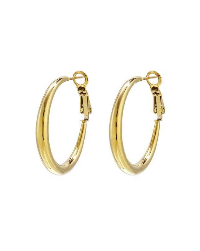 Roestvrijstalen oorringen, ronde, casual, alledaagse, eenvoudige serie, damessieraden